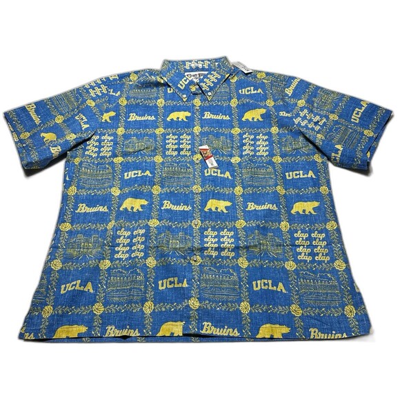 Reyn Spooner UCLA Bruins Mens Classic Hawaiian Button Shirt XL New NWT *READ - Picture 1 of 9